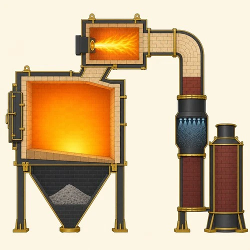 medical-waste-incinerator-refractory-zone-layout-diagram medical-waste-incinerator-refractory-zone-layout-diagram